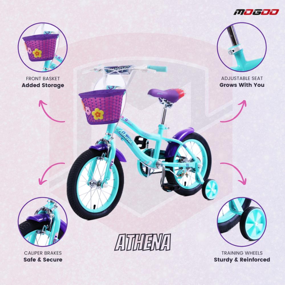 موغو - دراجة أثينا للأطفال - 14 إنش - أخضر