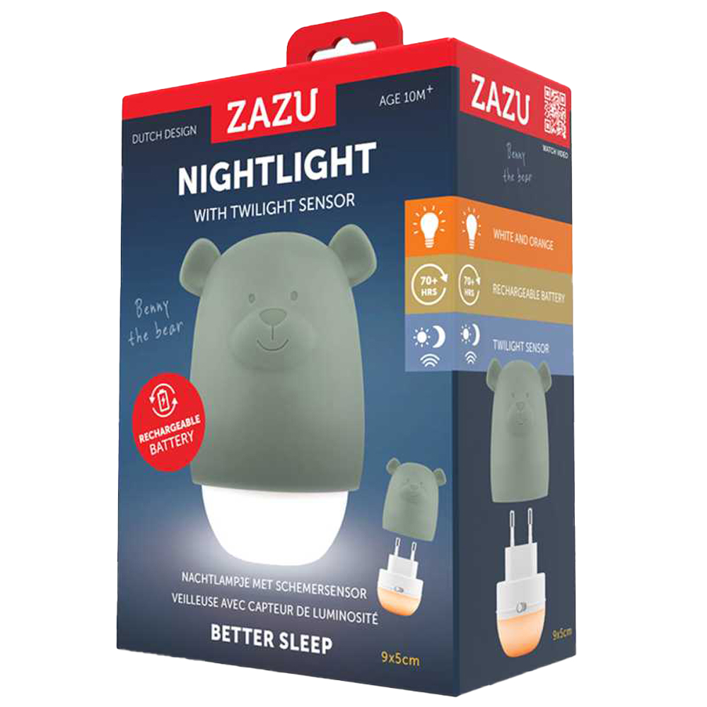 زازو - مصباح ليلي استشعار بيني - أخضر مريمية