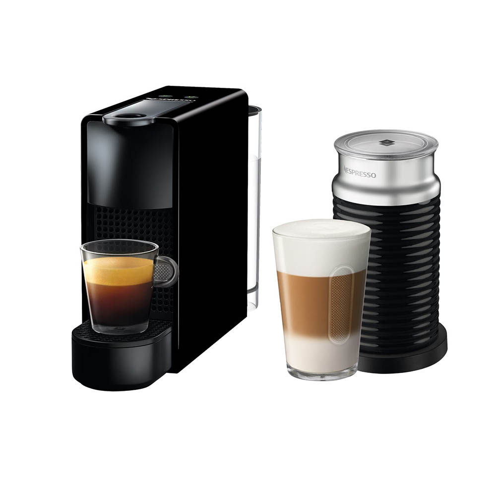 Nespresso - Essenza Mini C Coffee Machine W/ Milk Frother - Black