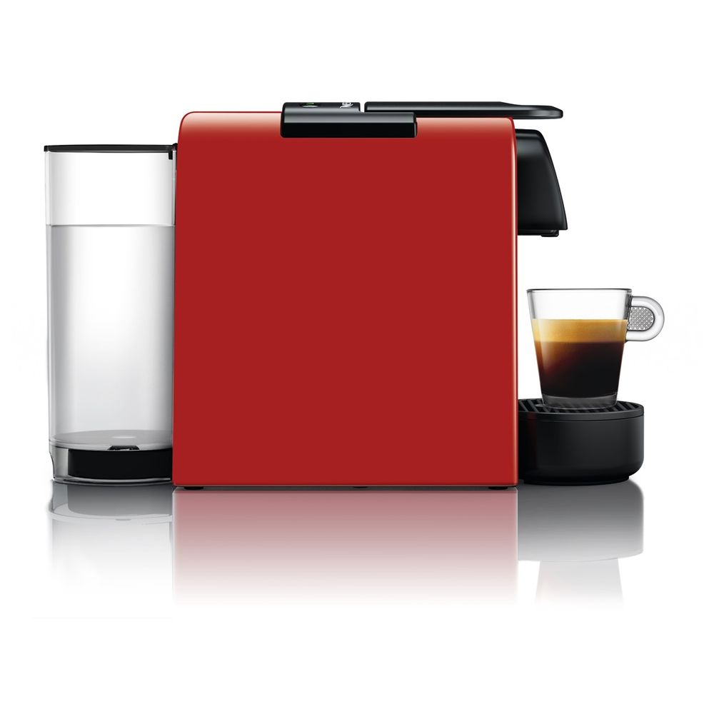 Nespresso - Essenza Mini D Coffee Machine W/ Milk Frother - Red