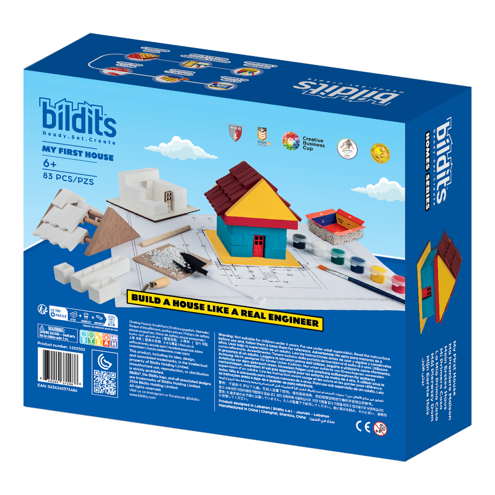 Bildits - My First House DIY Kit - 83 Pcs