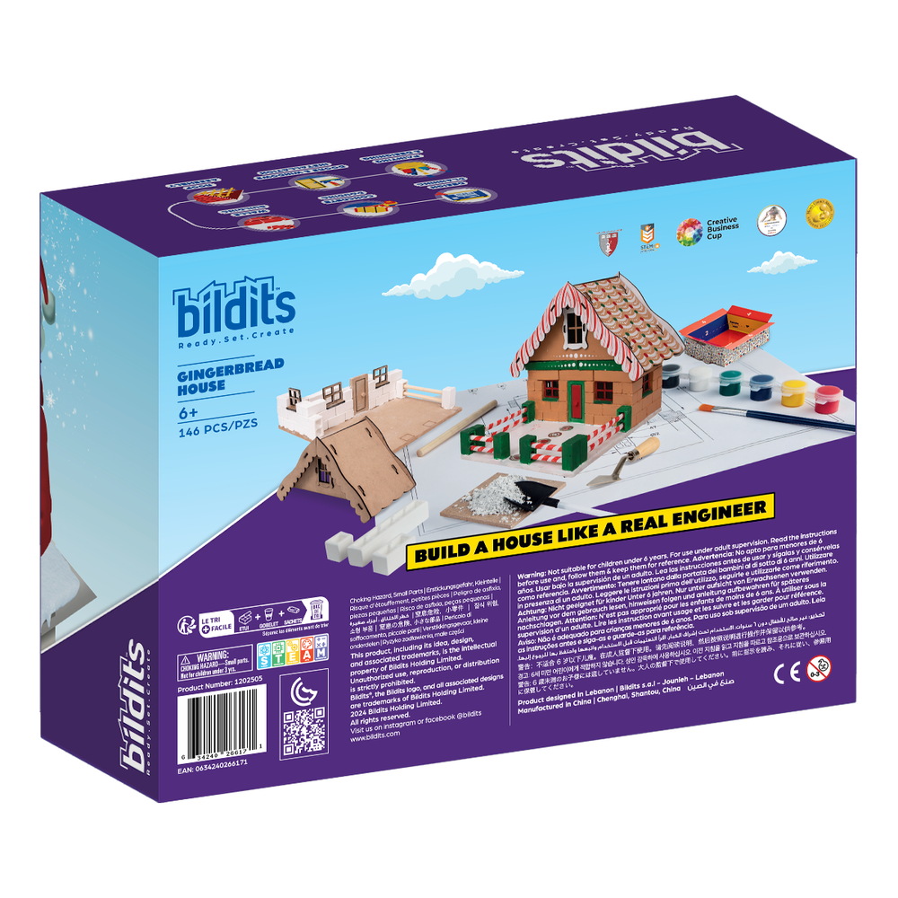 Bildits - Gingerbread House DIY Kit - 146 Pcs