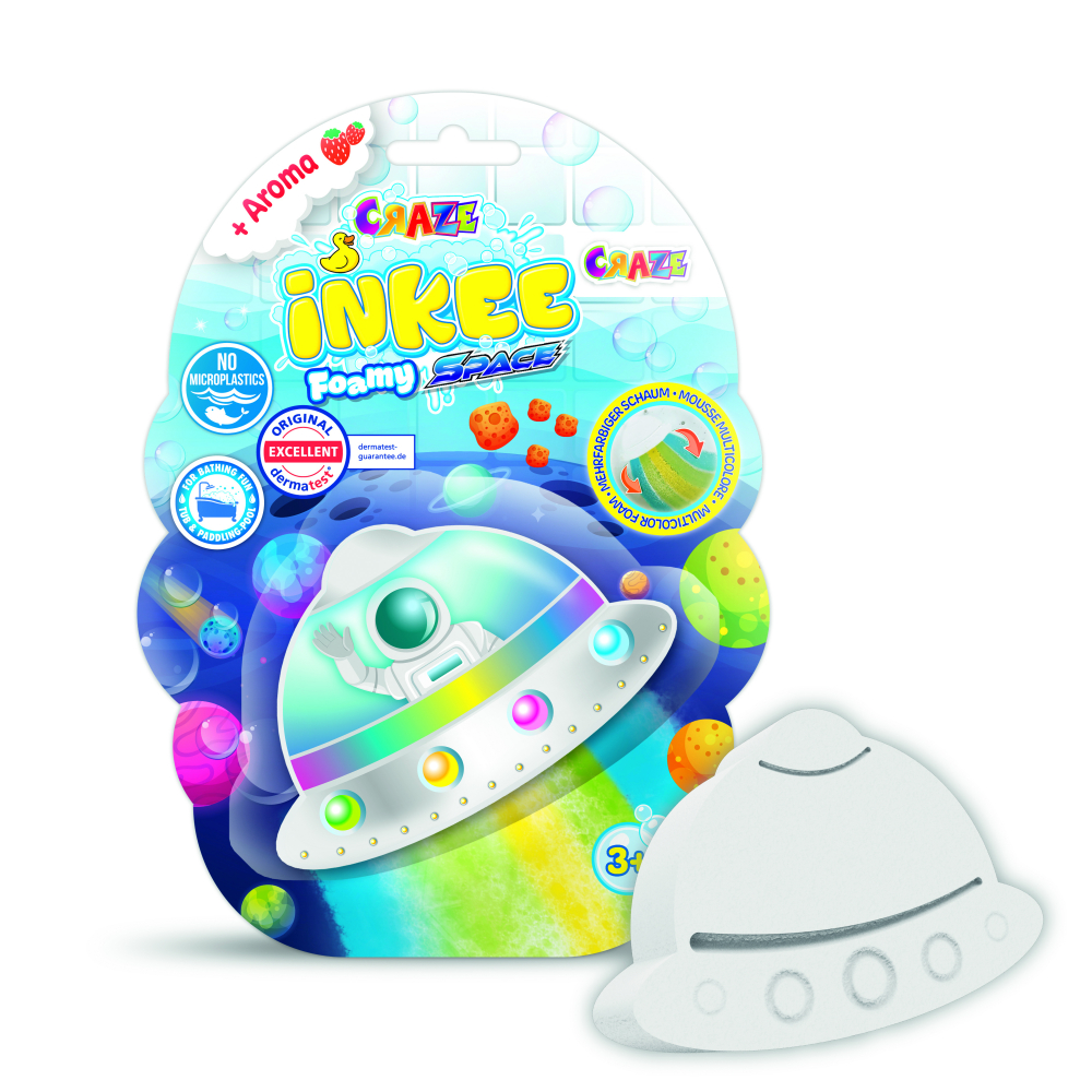 Craze - Inkee Foamy Space Strawberry Aroma Bath Bomb - Design May Vary - 1 Pc