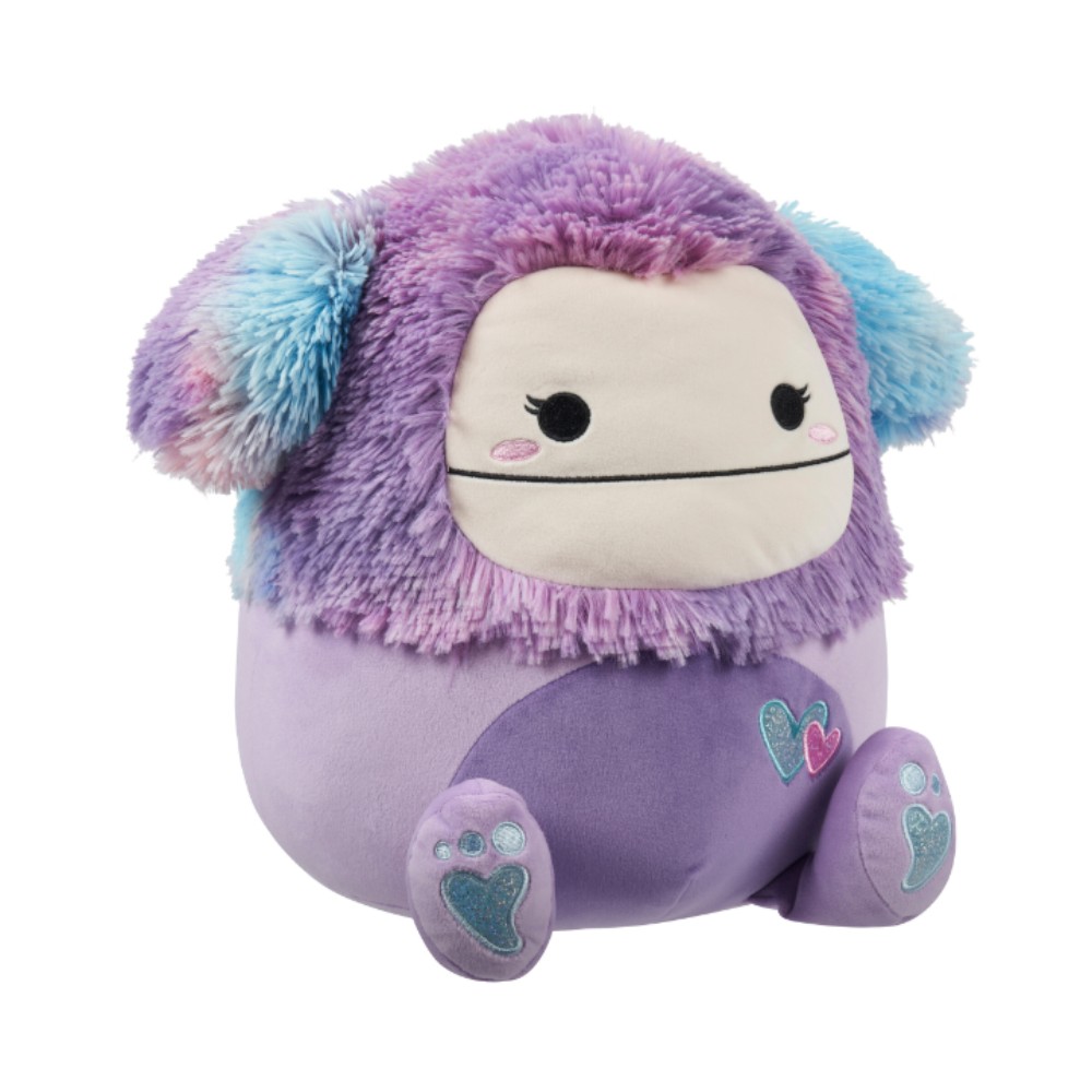 Squishmallows - Little Plush - Clip-On - Eden - Purple Bigfoot WithHearts 3.5"