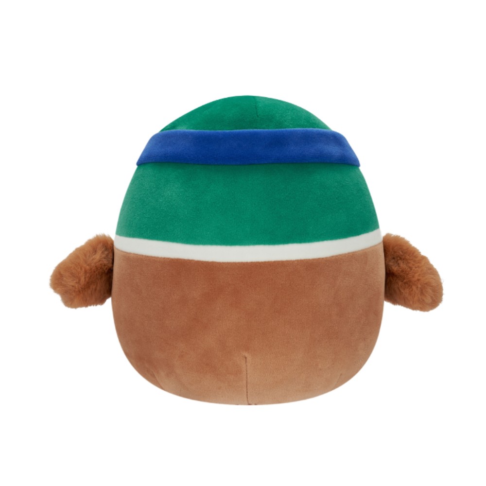 Squishmallows - Little Plush - Avery - Mallard Duck WithSweatband and Rugby Ball 7.5"