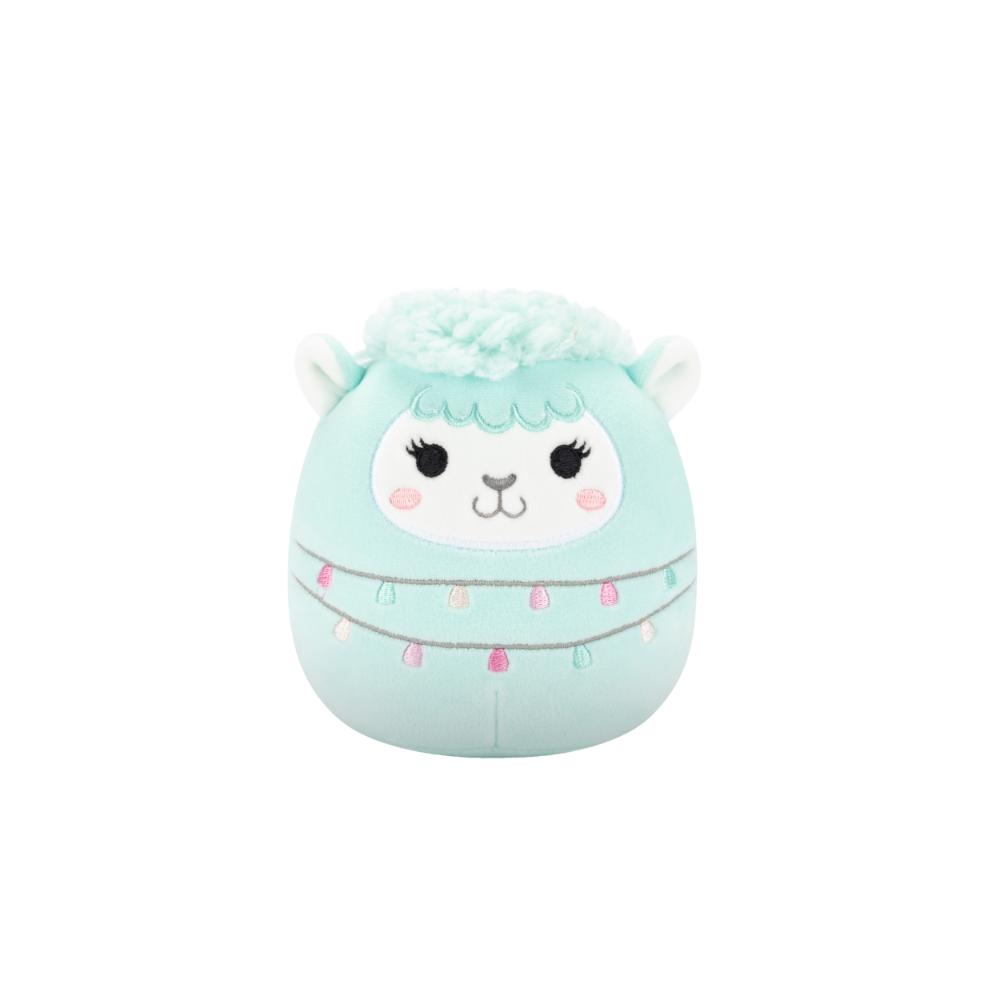 Squishmallows - Lorna Llama Wrapped In String With Tassels Plush Toy - Light Teal - 12.7 cm