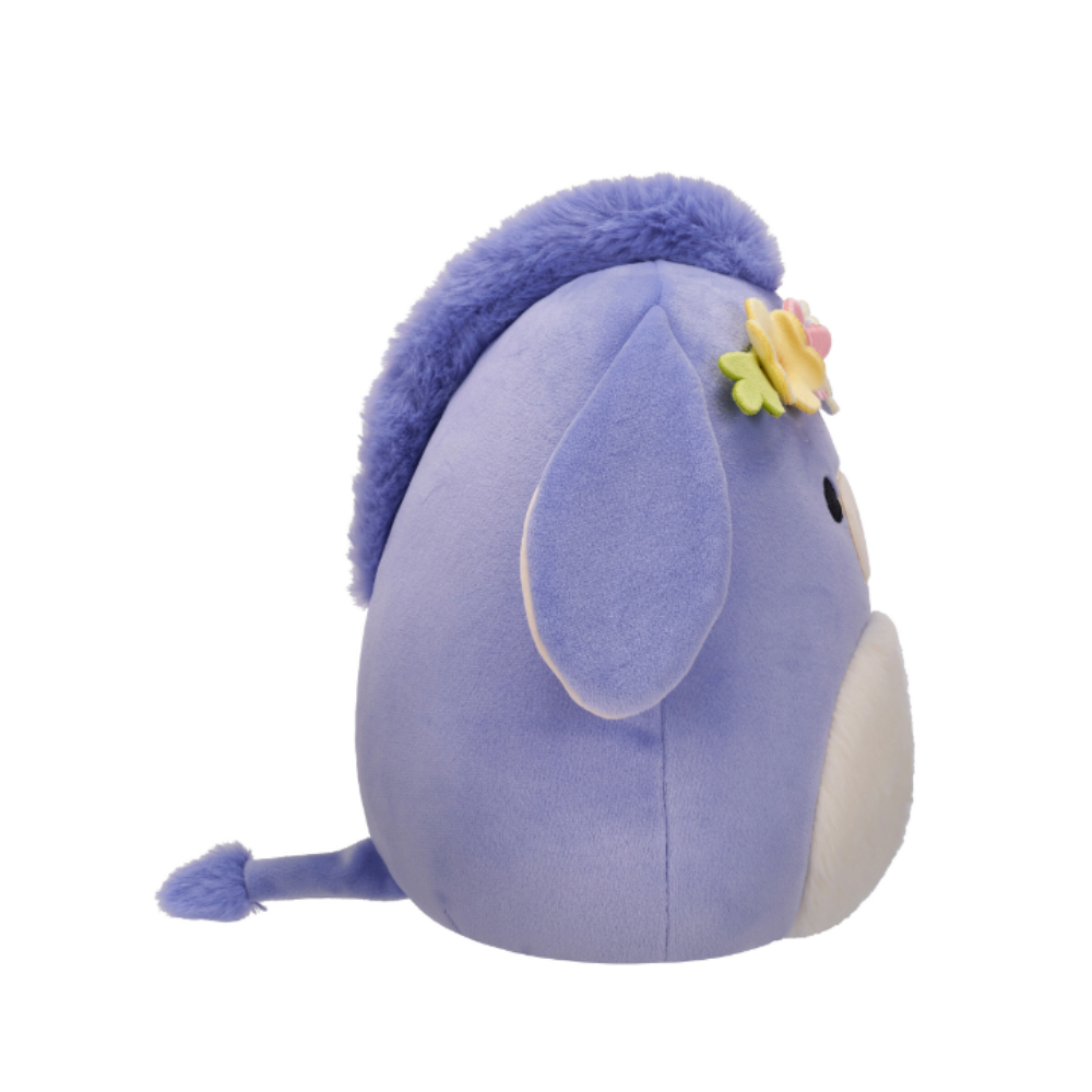 سكويشمالوز - دمية محشوة ميلاندا الحمار - 19 سم - بنفسجي/أبيض