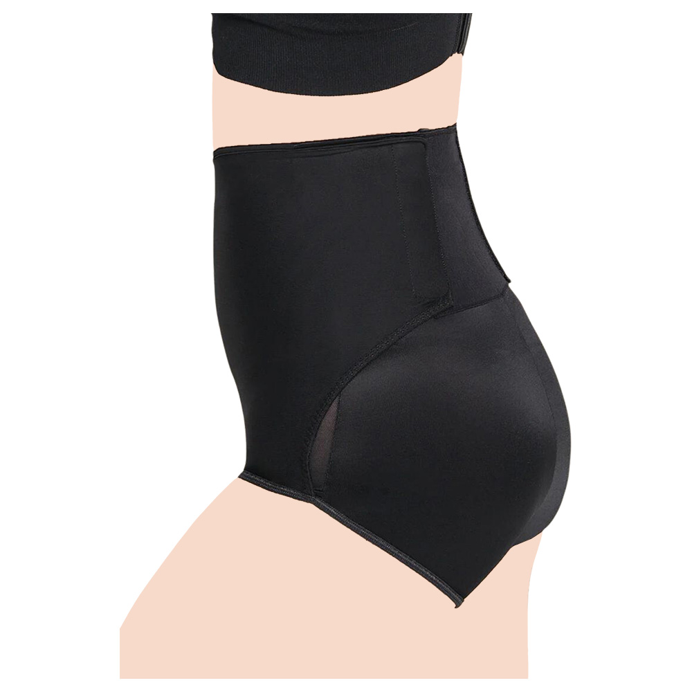Mums & Bumps - Leonisa - High-Waisted Postpartum Panty With Belly Wrap - Black