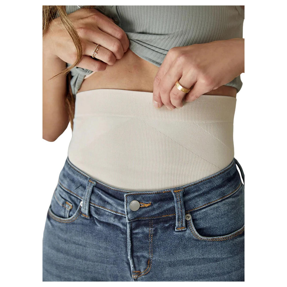 مامز & بامبز - شورت بلانكي داعم لبعد الولادة جينز - نيلي مغسول