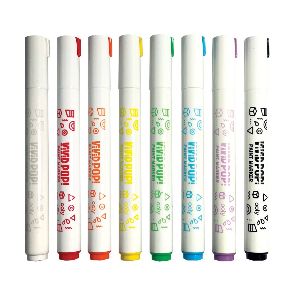 Ooly - Vivid Pop! Opaque Classic Paint Marker Set - Multicolor - 8 Pcs