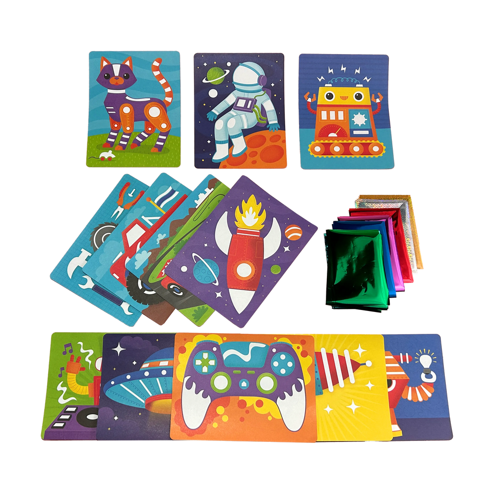 أولي - مجموعة فن وتلوين بورق الألمنيوم - أدوات وأجهزة - عدد 36