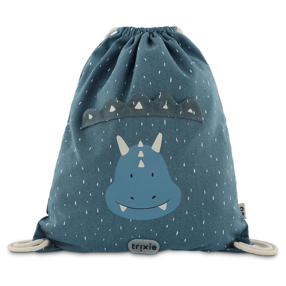 Trixie - Mr. Triceratops Drawstring Bag - Blue
