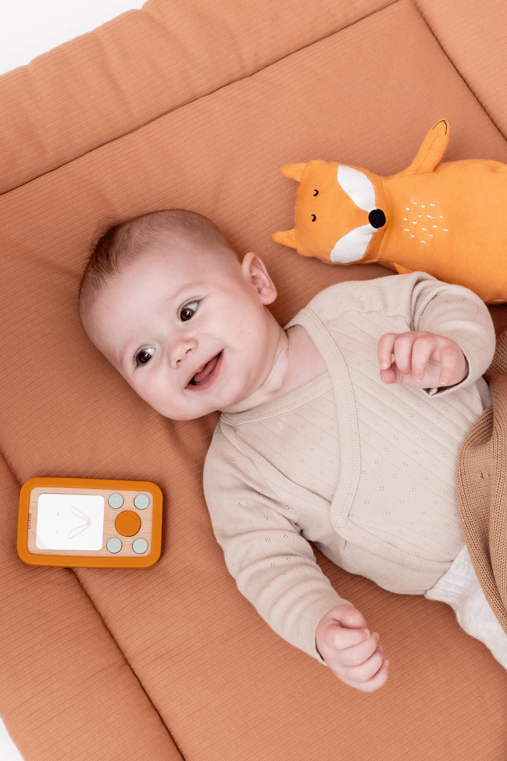 Trixie - Wooden Silicone Baby Phone - Mr. Fox