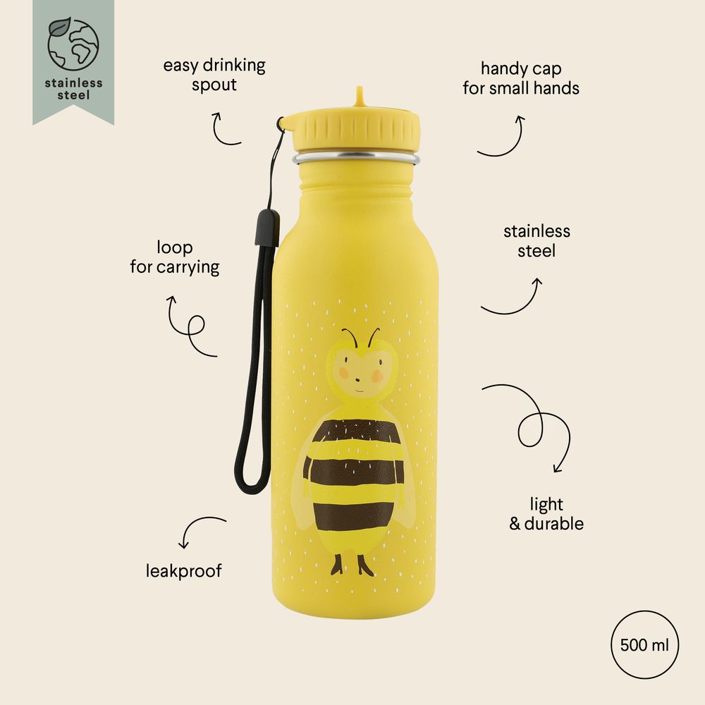 Trixie - Stainless Steel Water Bottle - Mrs. Bumblebee - 500ml