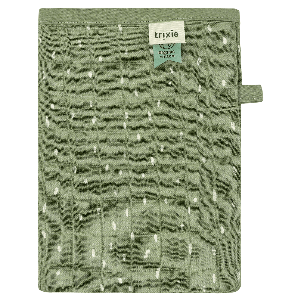 Trixie - Muslin Washcloth Set - Daring Dino - 3 Pcs