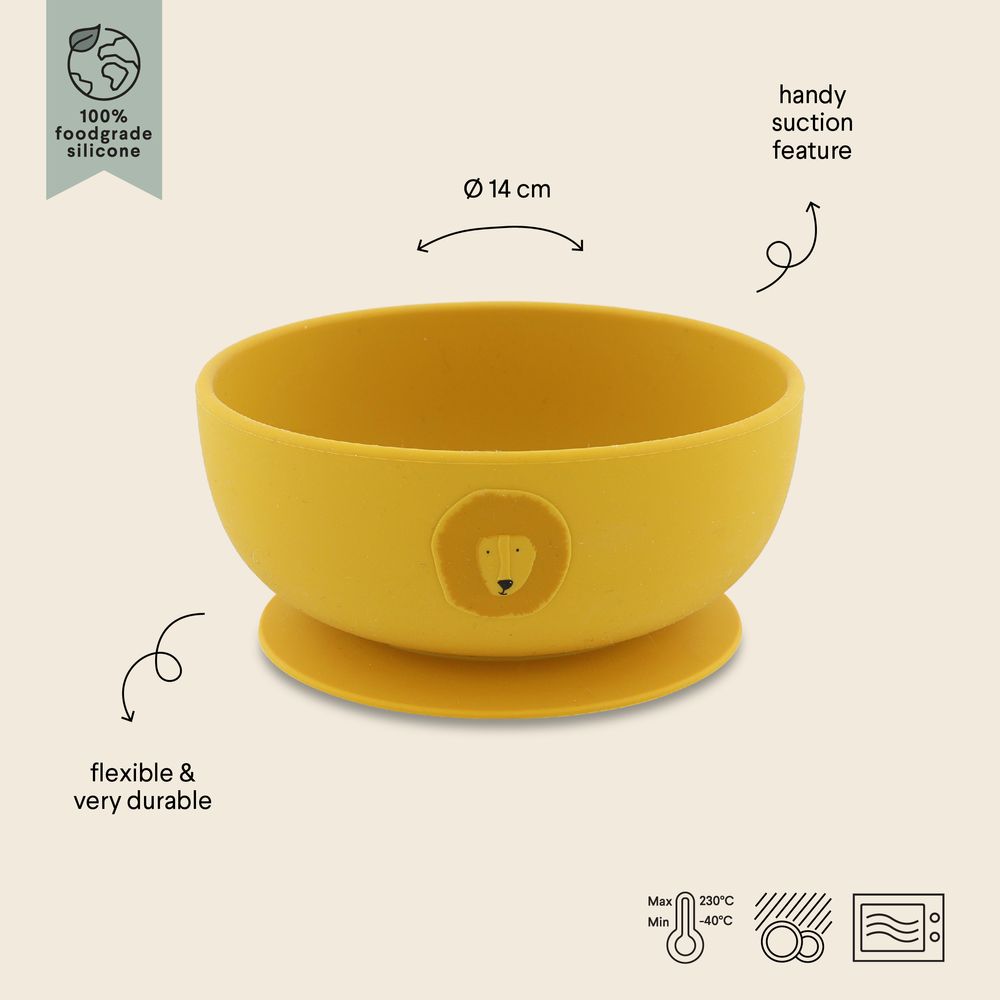 Trixie Silicone Bowl WithSuction - Mr. Lion