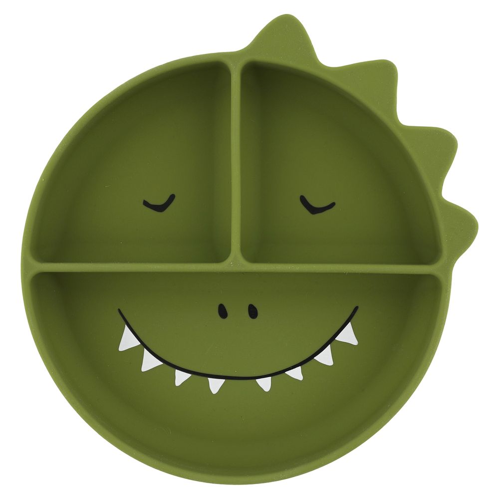 Trixie Silicone Divided Plate WithSuction - Mr. Dino