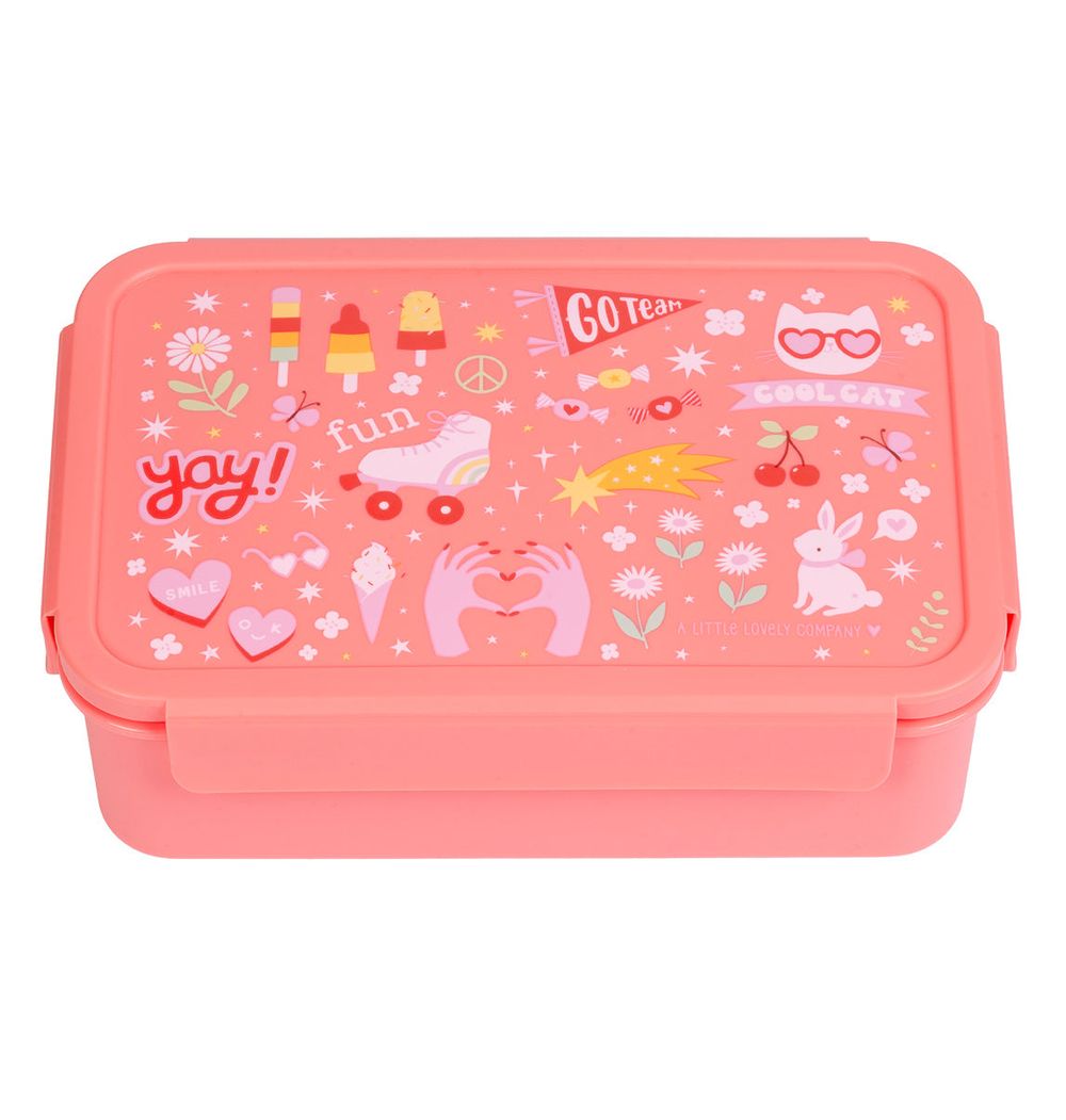 A Little Lovely Company - 3-Compartment Bento Lunch Box - Fun