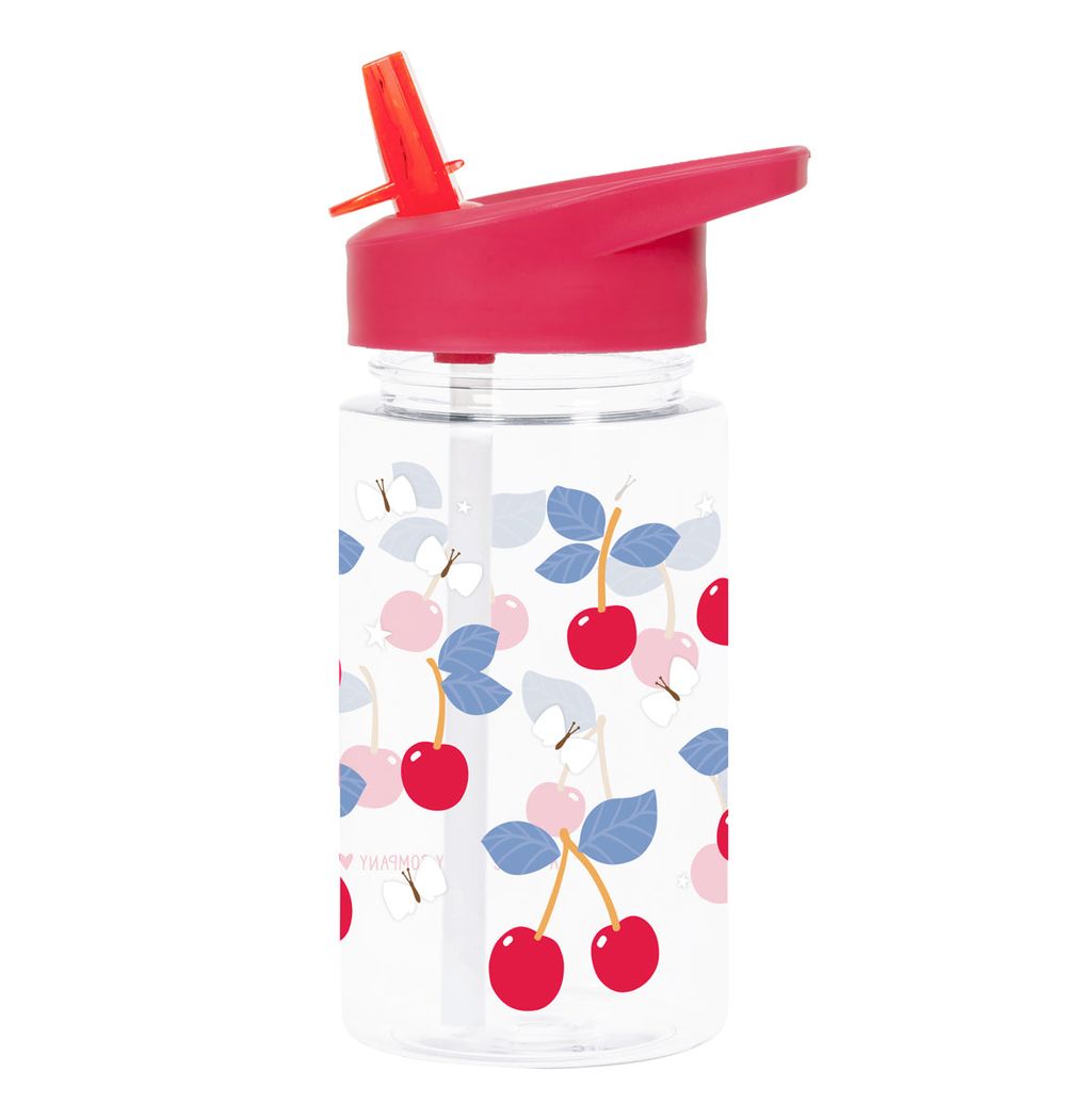 A little Lovely Company - Kids Water Bottle - Cherries - 450 ml
