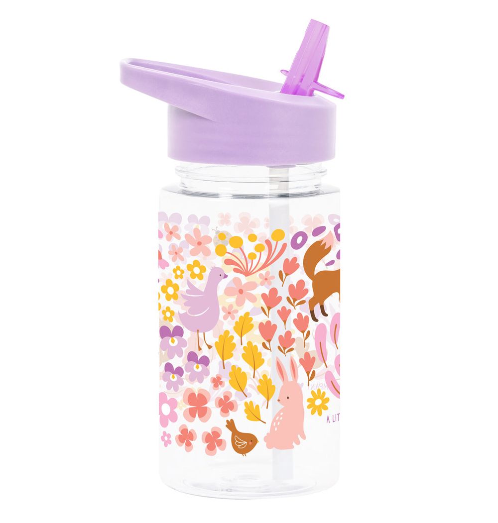 A little Lovely Company - Kids Water Bottle - Flower Garden - 450 ml