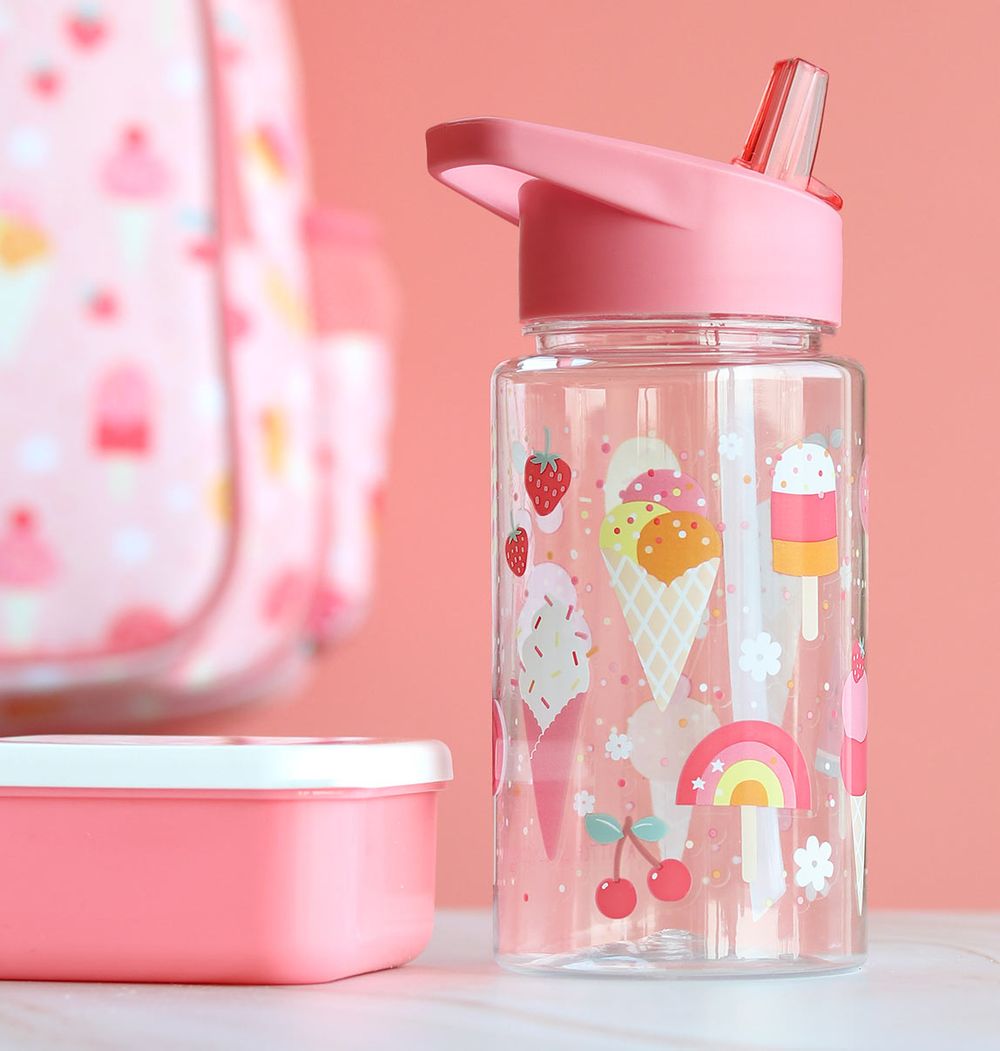 A Little Lovely Company - Kids Water Bottle - Ice Cream - 450 ml