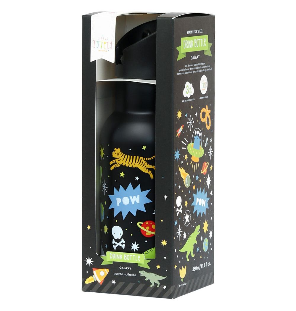 أ ليتل لوفلي كومباني - زمزمية مياه ستانلس ستيل - جالاكسي - 350 مل