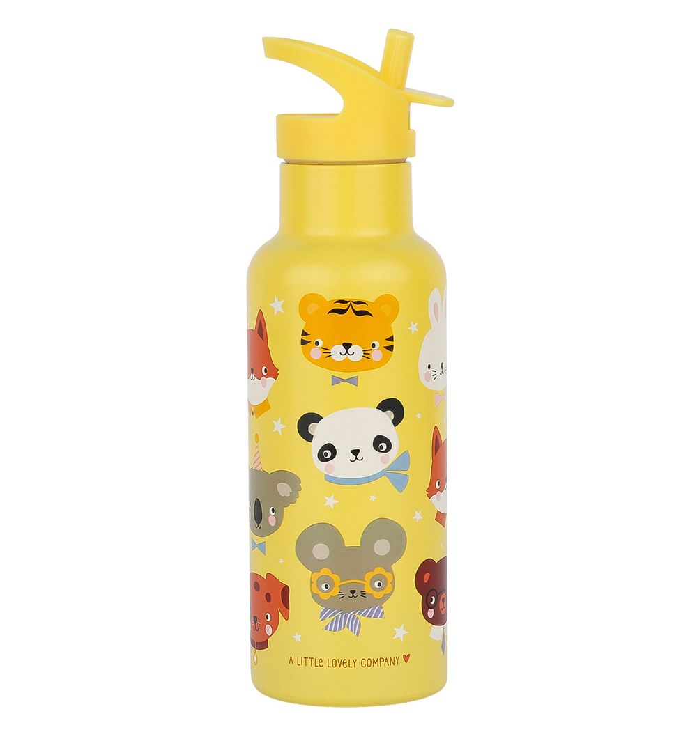 أ ليتل لوفلي كومباني - زمزمية مياه ستانلس ستيل - أصدقاء الحيوانات - 500 مل