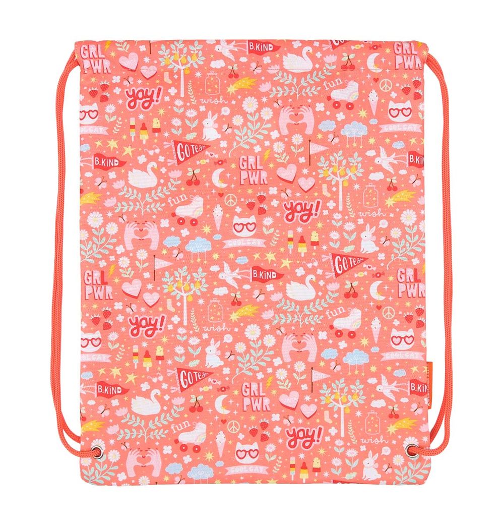 A little Lovely Company - Kids Drawstring Bag - Fun - 16-Inch/41cm