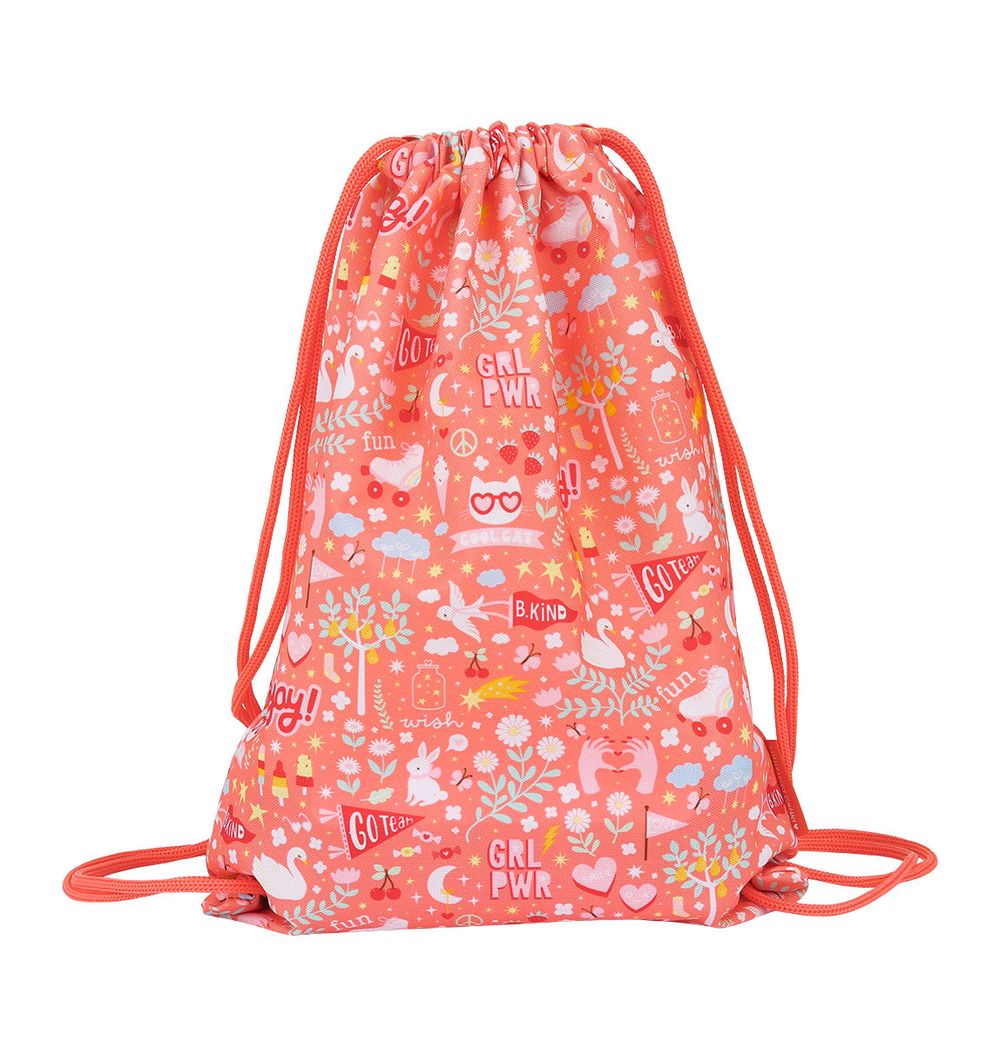 A little Lovely Company - Kids Drawstring Bag - Fun - 16-Inch/41cm