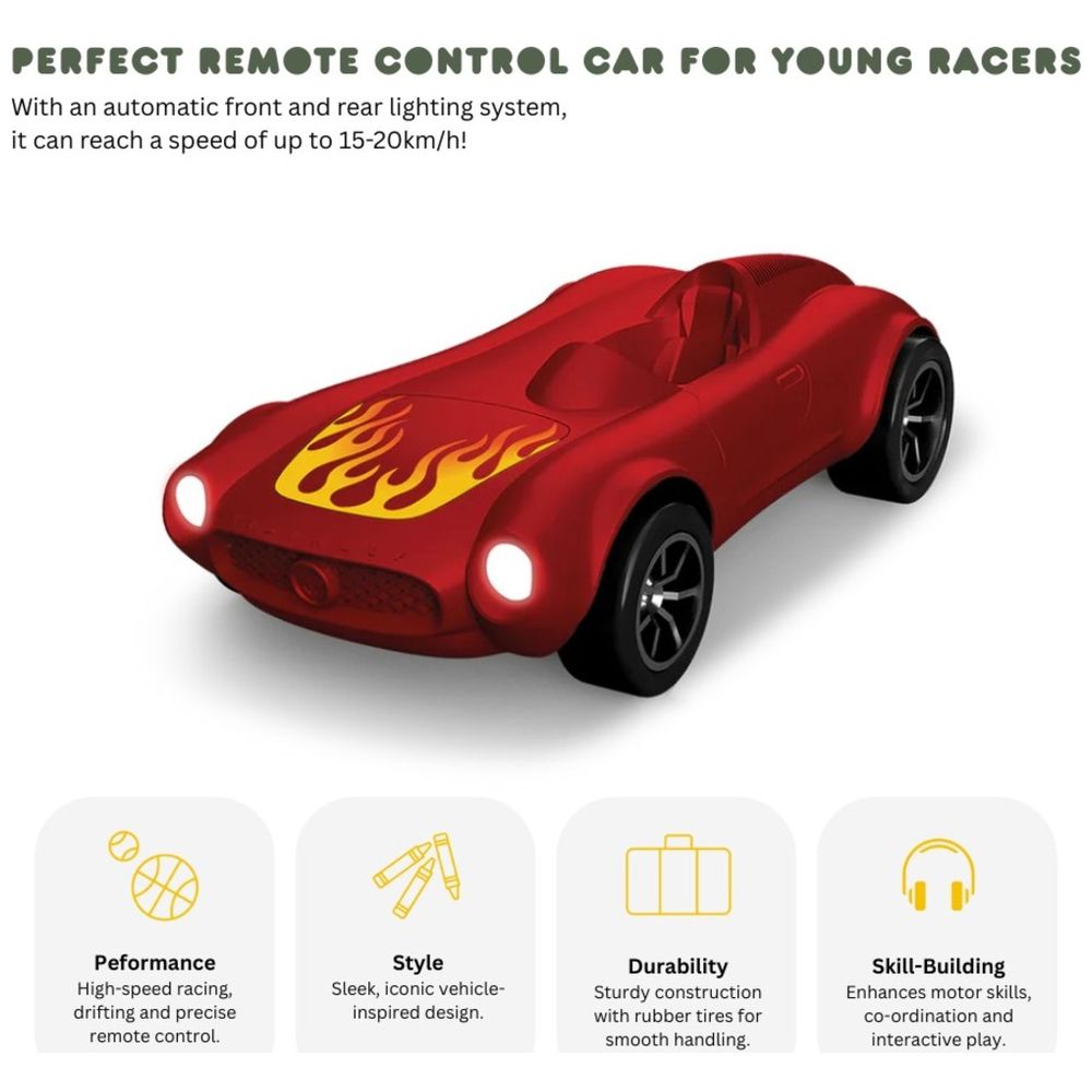 كيديوولف - سيارة كيديكار للتحكم عن بُعد - خضراء