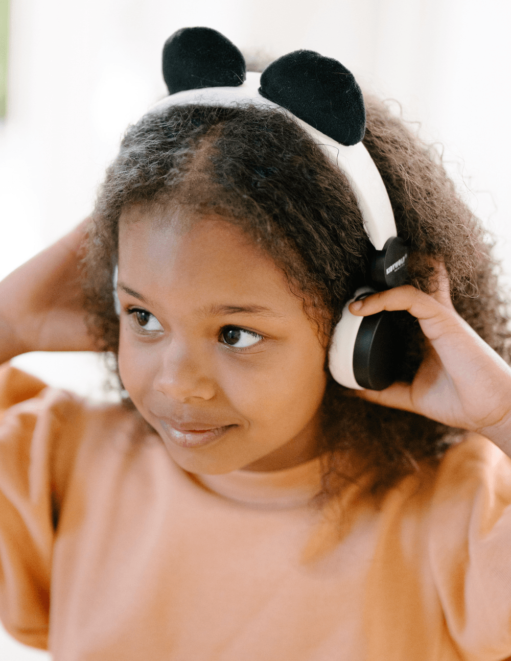 كيدي وولف - سماعة رأس كيدي ايرز - باندا - ابيض واسود