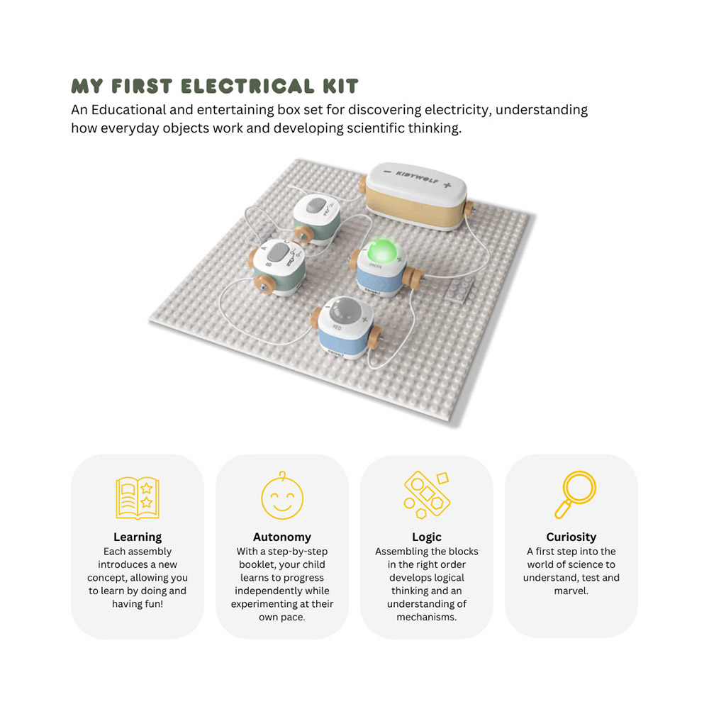 Kidywolf - Kids My First Electrical Kit - Kidy Elec Starter - 24 Pc Set
