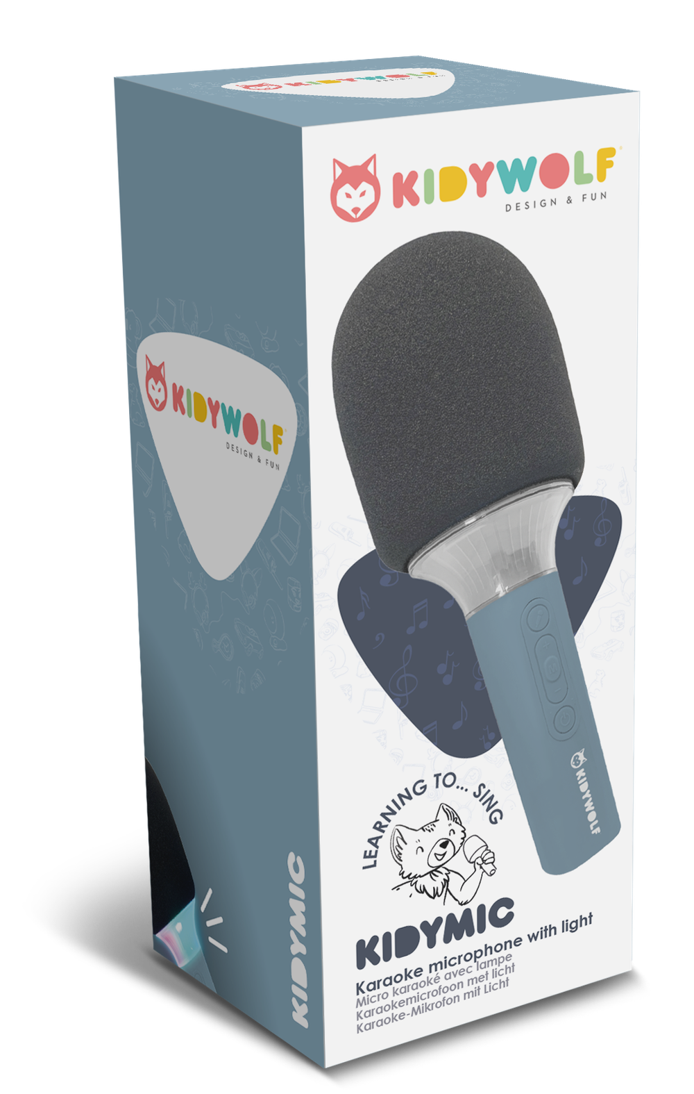 كيدي وولف - ميكروفون كاريوكي كيدي مايك - أزرق