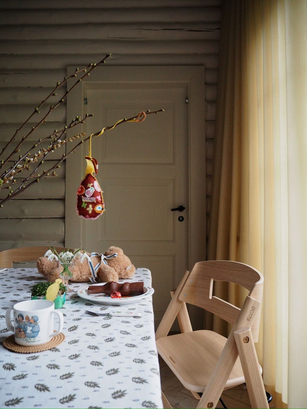 Kaos - Klapp Oak Foldable High Chair - Natural