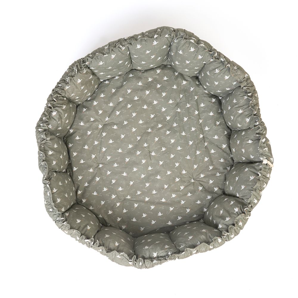 بلاي آند غو - بساط الأطفال العضوي بلوم - طيور - أخضر