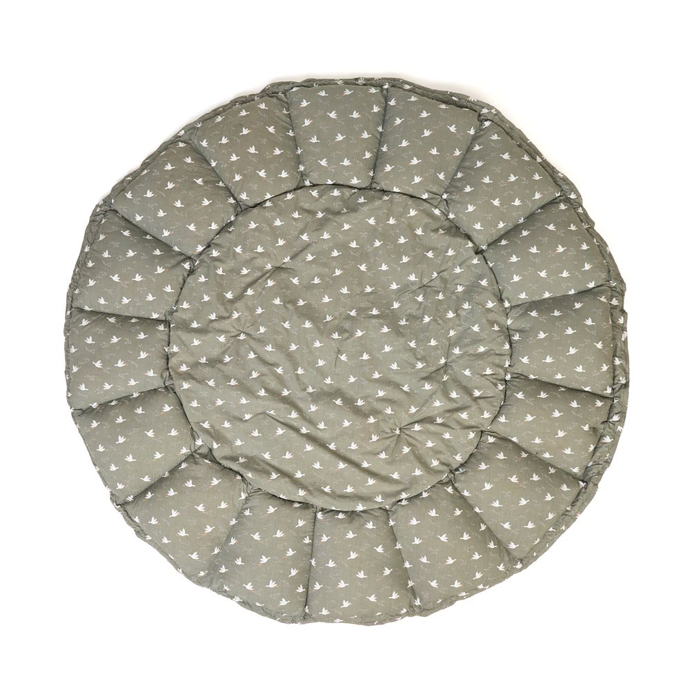 بلاي آند غو - بساط الأطفال العضوي بلوم - طيور - أخضر