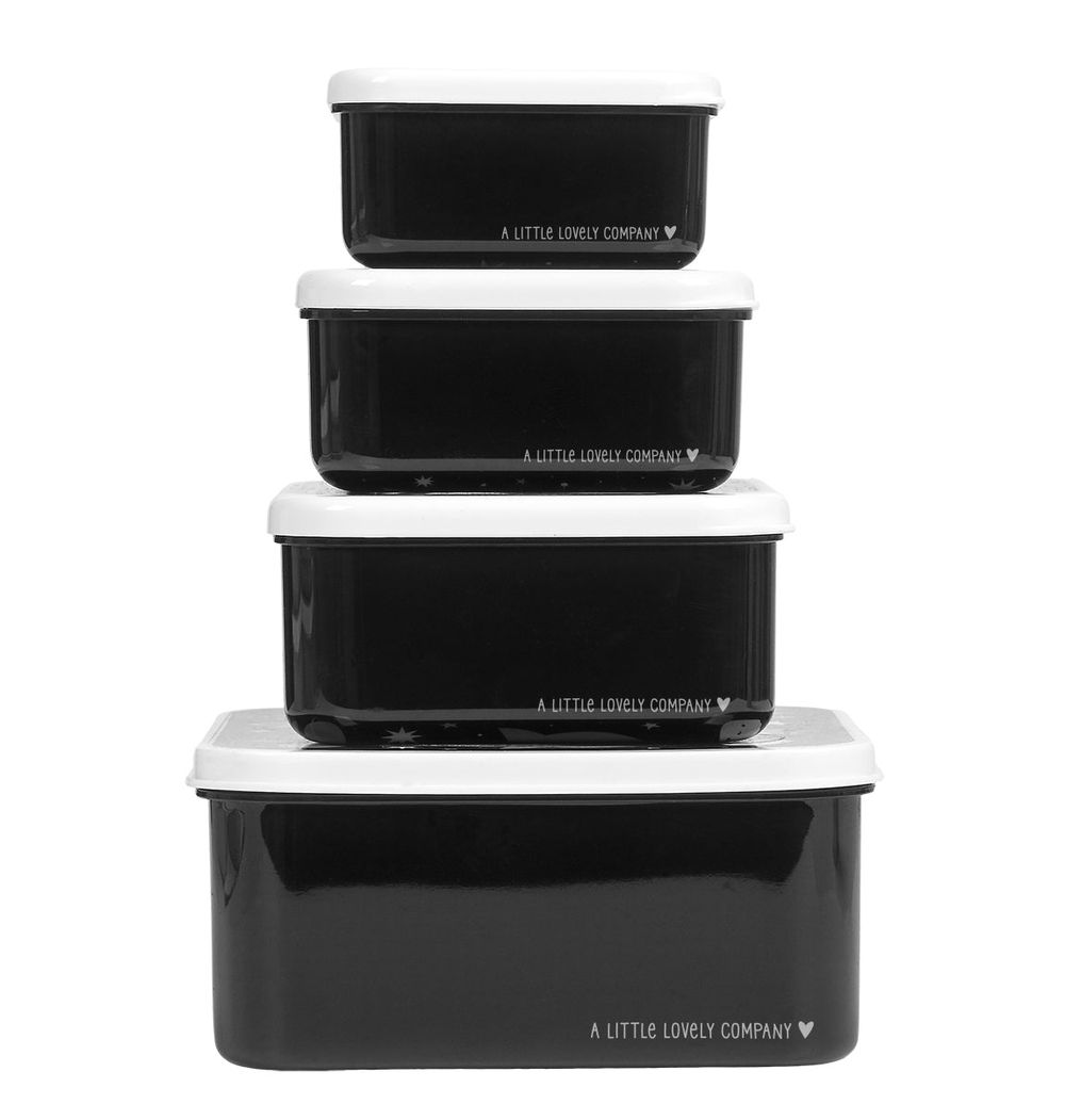 أليتل لوفلي كومباني - مجموعة صندوق غداء ووجبات خفيفة  - جالاكسي - 4 قطع