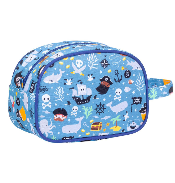 A little Lovely Company - Pirates Printed Toiletry Bag - Blue