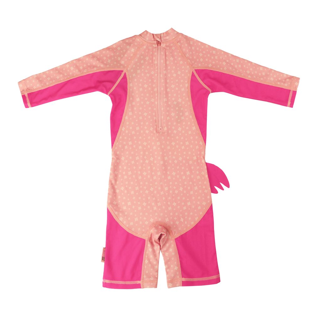 Zoocchini - Girl's One Piece Rashguard Swimsuit - Franny The Flamingo