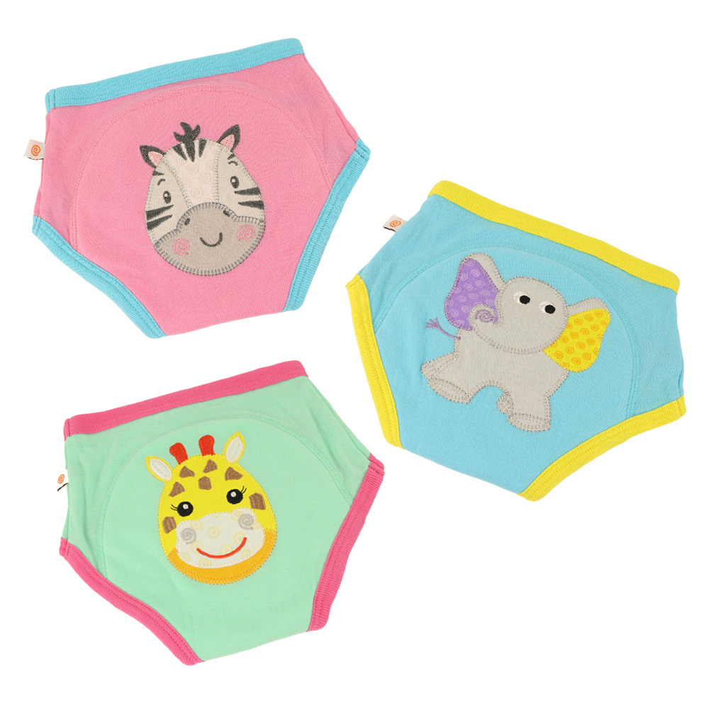 Zoocchini - Toddler Organic Potty Training Pants - Zoo Friends - Pack of 3_3-4 yrs