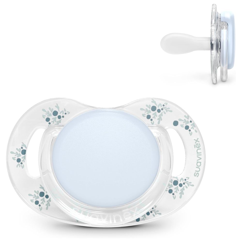 سوافينكس - لهاية بويتري بحلمة سيليكون فسيولوجية اس اكس برو - أزرق - 0-6 أشهر