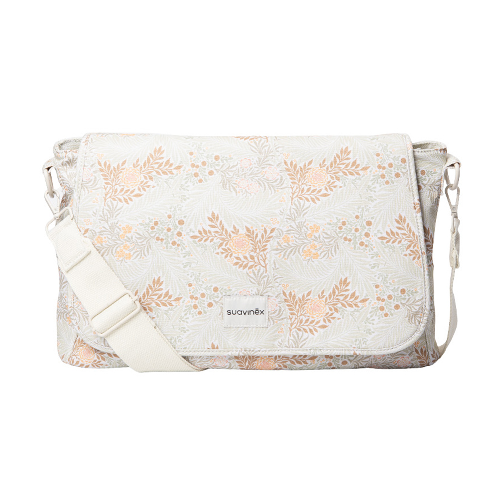 Suavinex - Poetry Print Maternity Shoulder Bag - Beige