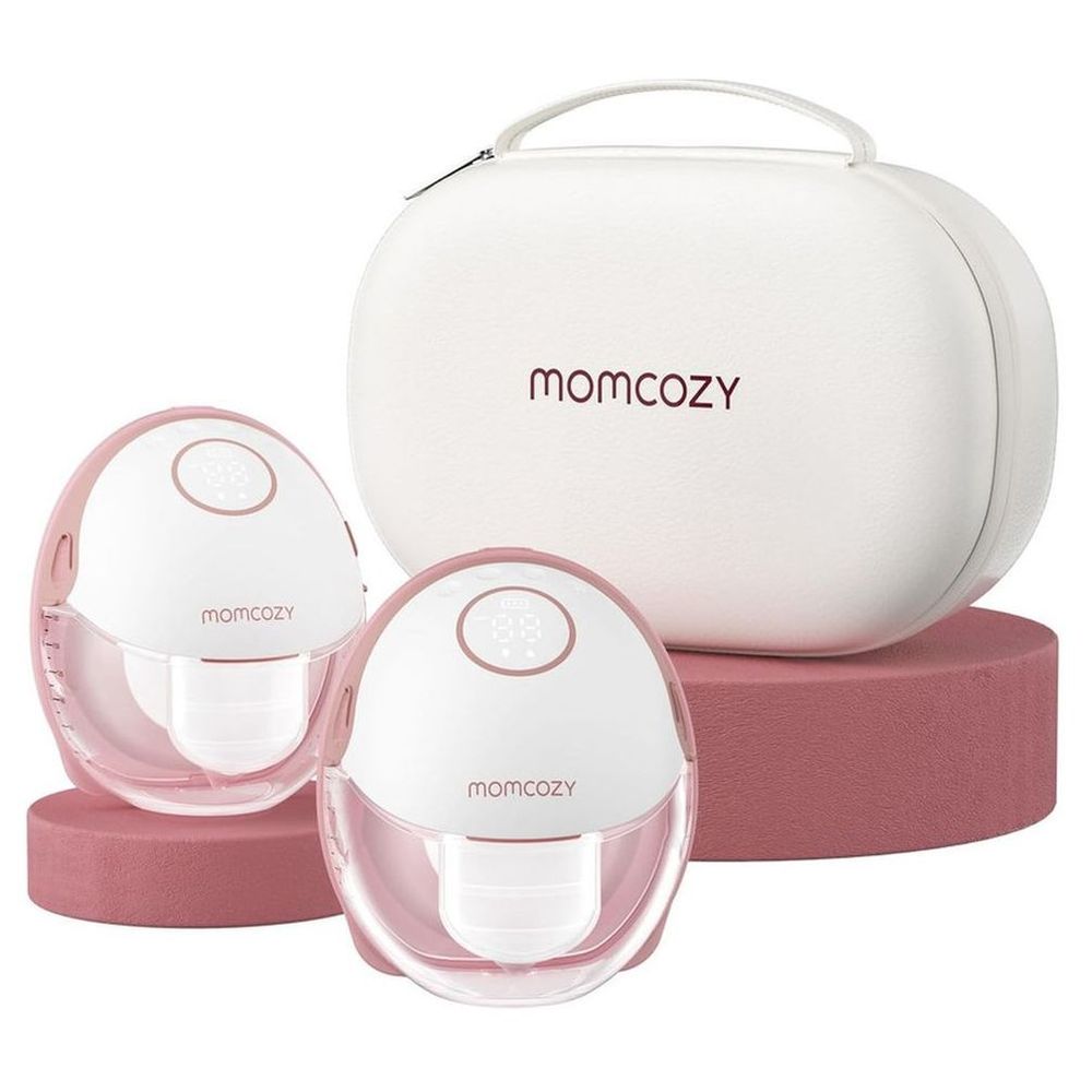 موم كوزي - شفاط ثدي متنقل M6- أحمر - قطعتان