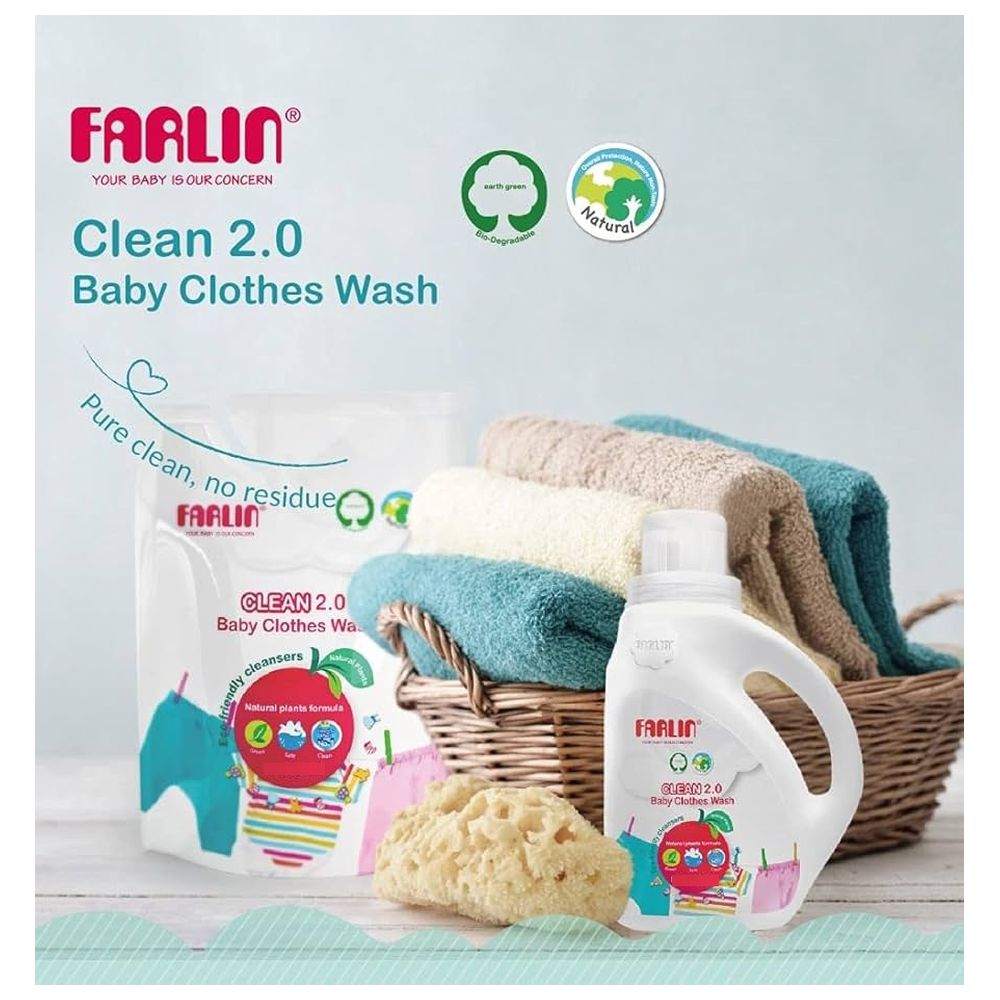 Farlin - Clean 2.0 Eco-Friendly Baby Clothes Wash - 500 ml