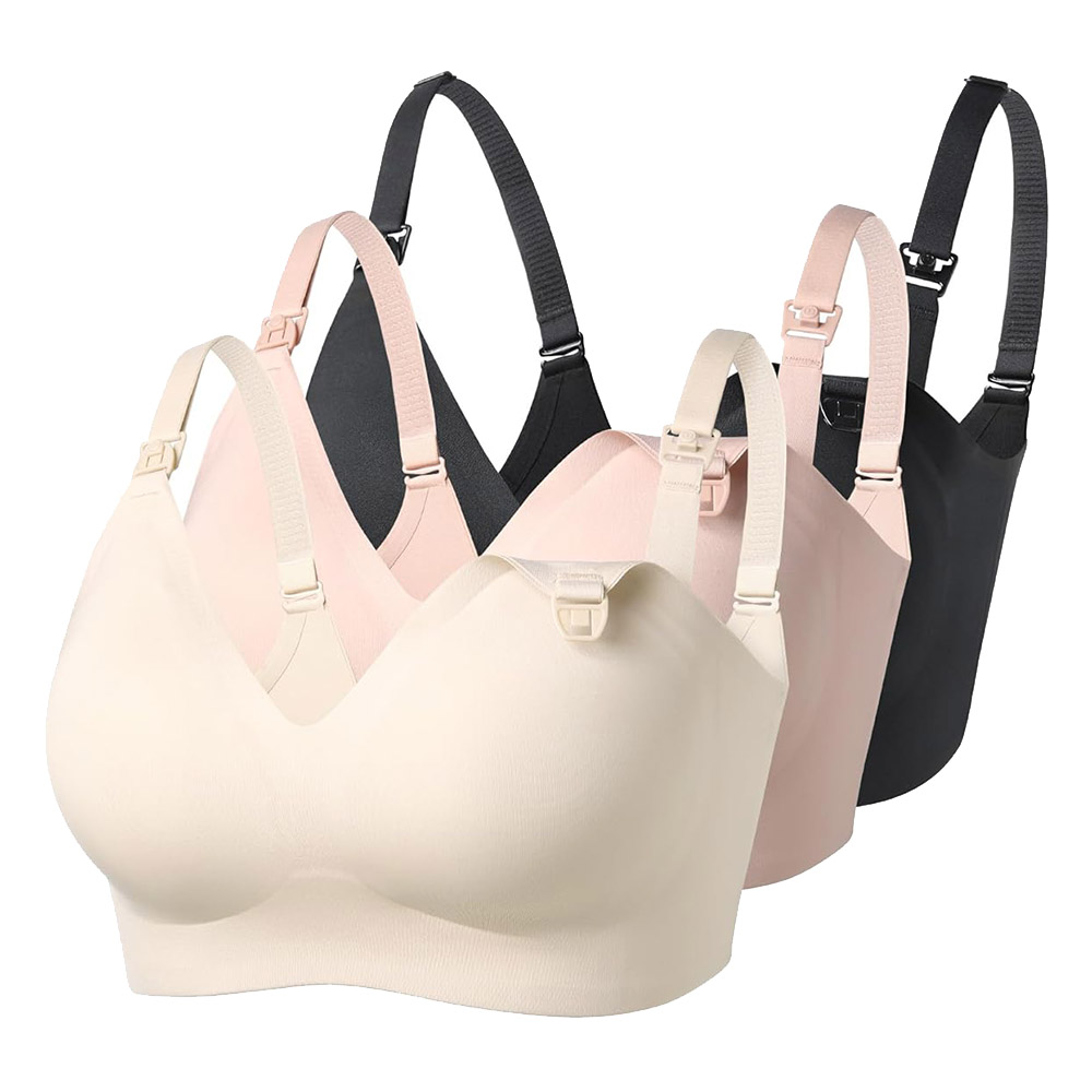 MomCozy - 3pc-Set - YN21 Smooth Ultra Soft & Omni Maternity Nursing Bra Set