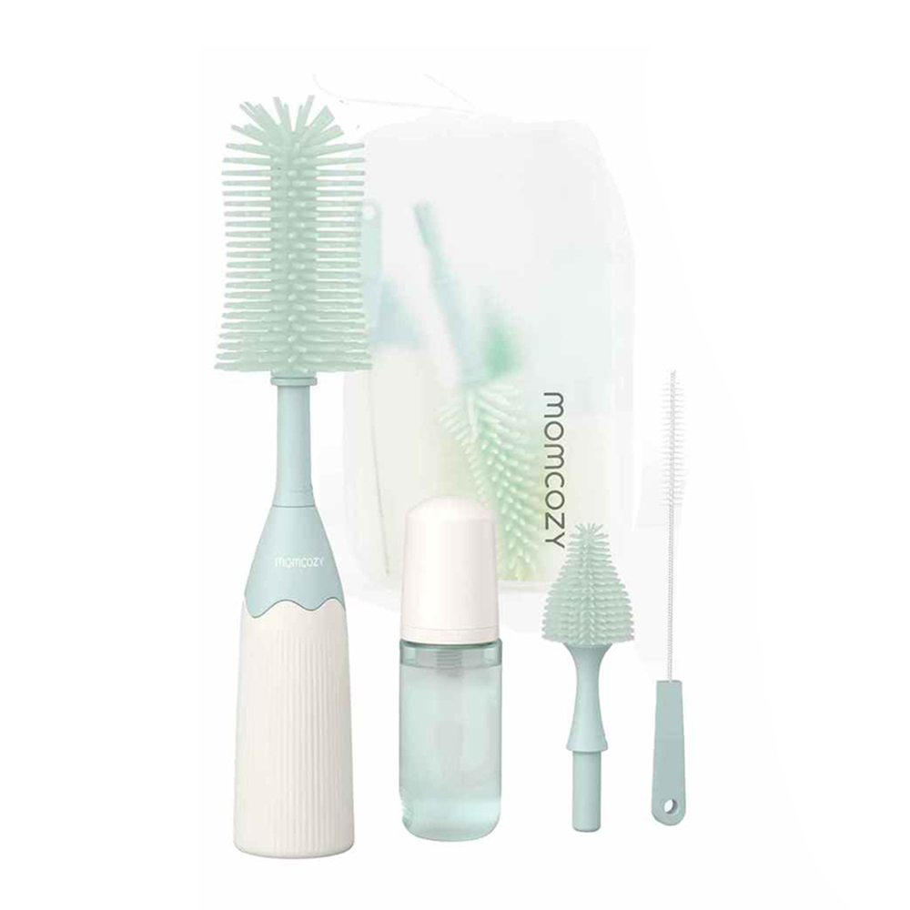 موم كوزي - مجموعة فرشاة تنظيف رضّاعات الأطفال - أخضر