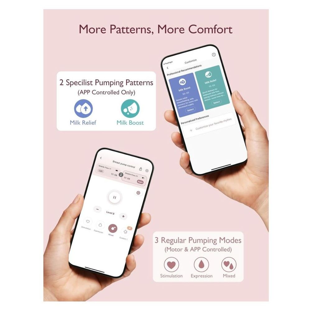 Momcozy - M9 Hands Free Electric Breast Pump - Cozy Red - 24 mm