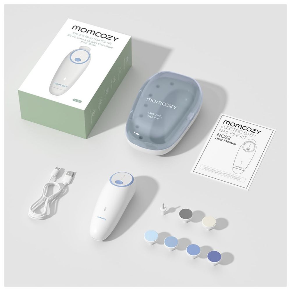 MomCozy - Electric Baby Nail File Kit - Blue