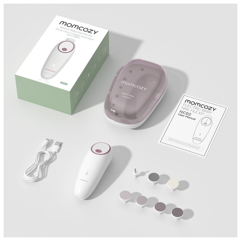 MomCozy - Electric Baby Nail File Kit - Pink