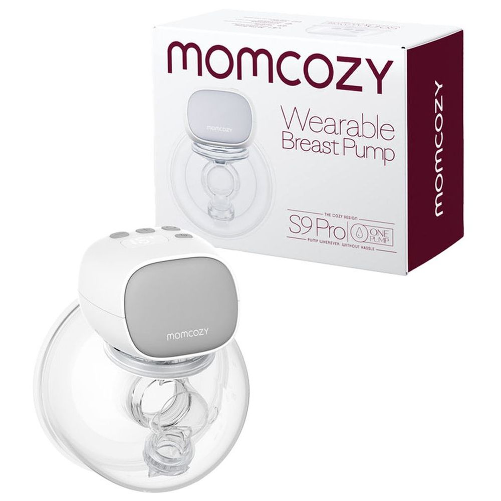 موم كوزي - شفاط الحليب الكهربائي القابل للارتداء أس9 برو - رمادي